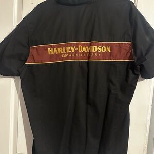 Harley-Davidson Black and Brown Men's Shirt